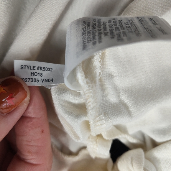 J. Crew Classic Ruffle Hem Side Tye Long Sleeve Blouse XL Ivory NWT - Picture 4 of 7